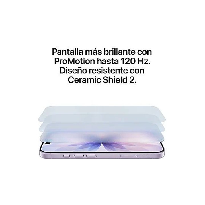 iPhone 17 256GB Lavanda - pantalla ProMotion y Ceramic Shield 2