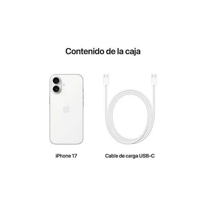 iPhone 17 256GB Blanco - contenido de la caja