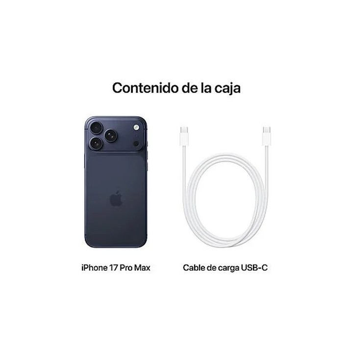 iPhone 17 Pro Max 256GB Azul Oscuro - contenido de la caja