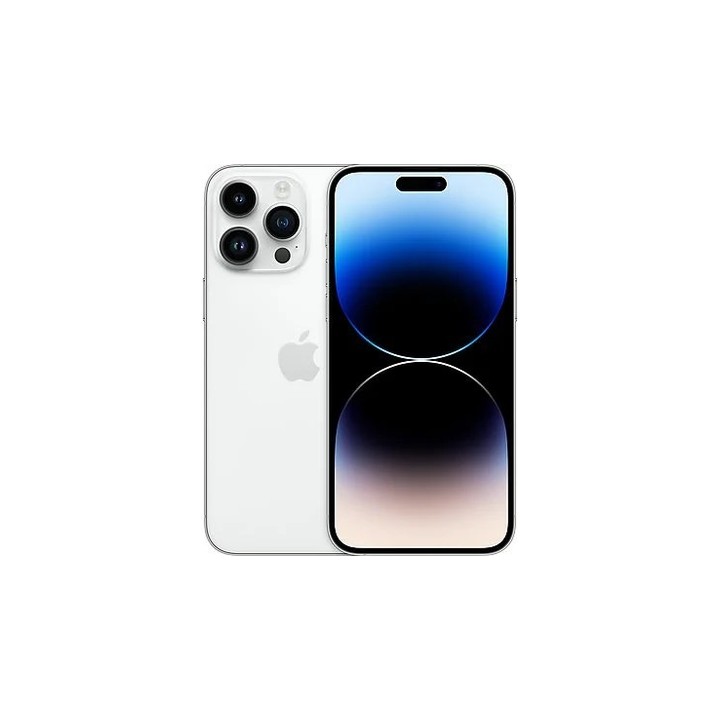 iPhone 14 Pro Max 128GB Plata Usado - vista trasera y frontal