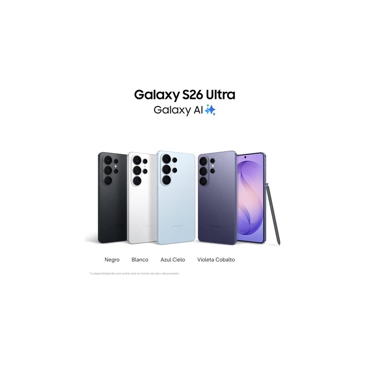 Samsung Galaxy S26 Ultra 512GB Negro - acabados disponibles