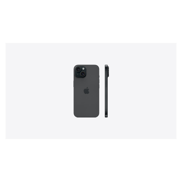 iPhone 15 128GB Negro - vista trasera y frontal