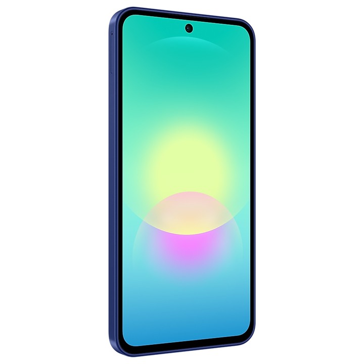 Samsung Galaxy A27 5G 256GB Azul, pantalla vista en ángulo
