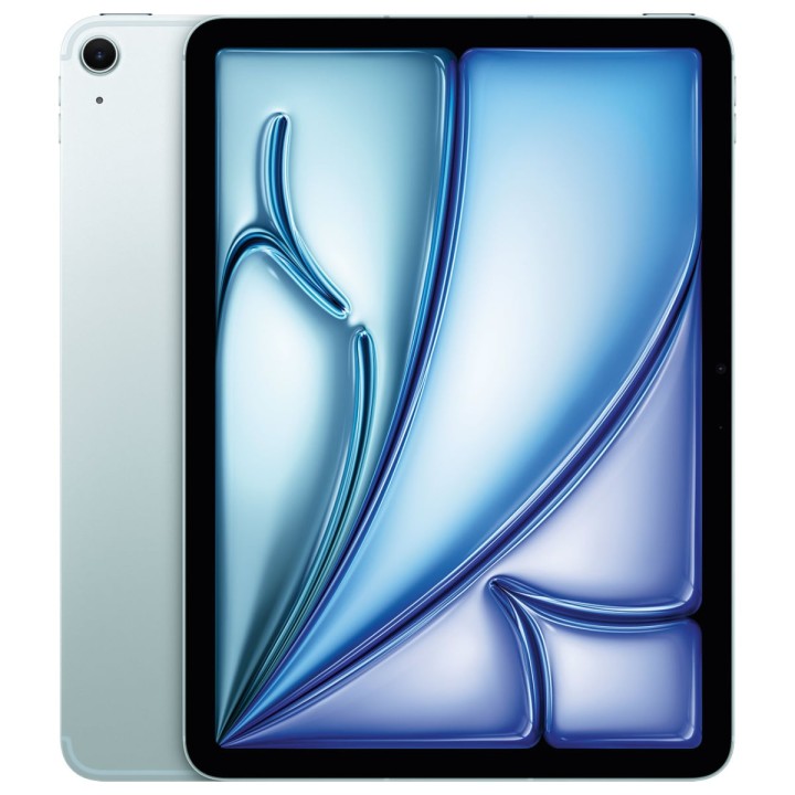 Apple iPad Air 11 pulgadas M4 Wi-Fi 128 GB Azul, vista frontal y trasera