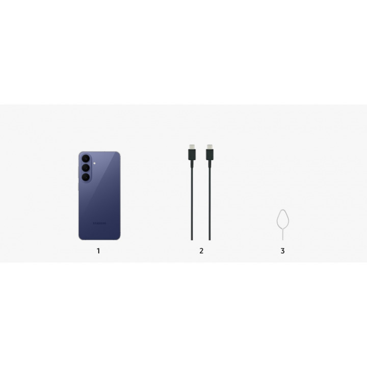 Samsung Galaxy S26 FE 5G 8+128GB Blueberry — vista oficial de catálogo; imagen ilustrativa