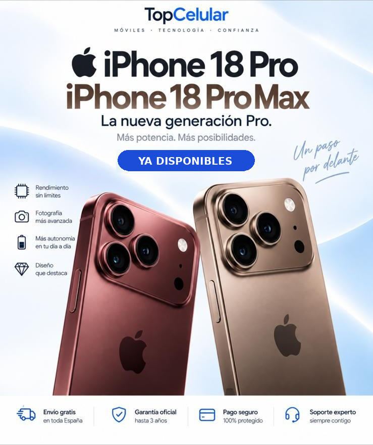 iPhone 18 Pro y iPhone 18 Pro Max, ya disponibles en TopCelular